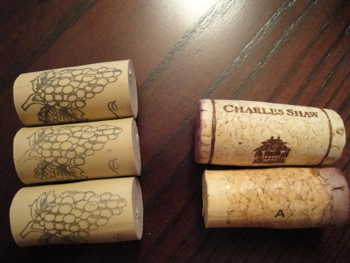 The Newer Charles Shaw had the Name Imprinted. The Older One Doesn't