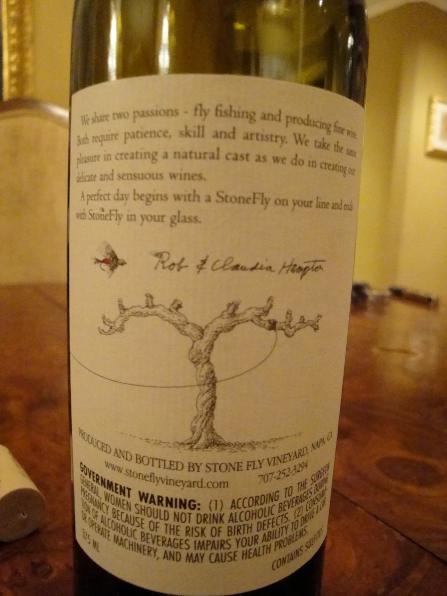 The Back Label of Stonefly