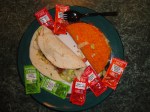 Taco Bell Doritos Taco & Fresco Soft Taco w/sauce packets