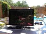 Laptop & Wine by the Pool