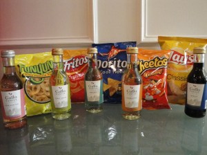 Little Bottles of Wine with Little Bags of Chips
