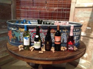 The Wine Line Up for the 5 Course Meal